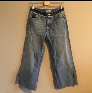 Zara 1975 Basic Denim Cropped Ankle Jeans